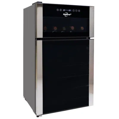 Koolatron Dual Zone 19" Freestanding 29 Bottle Wine Refrigerator In Black