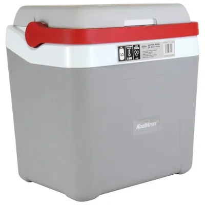 Koolatron Ice Chest Cooler With Locking Carry Handle, 25l (26 Qt), 32 Can In White