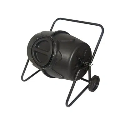Koolatron Koolscapes 50 Gal Tumbler Composter, 169l Rotating Outdoor Compost Bin With Twist Lock Lid In Black