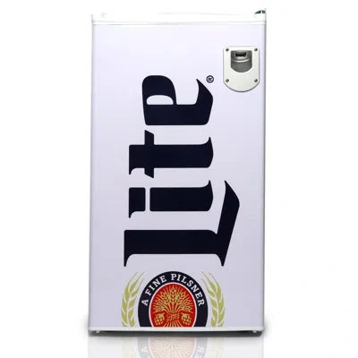 Koolatron Miller Lite Compact Fridge With Bottle Opener, 3.2 Cu Ft (90l), White
