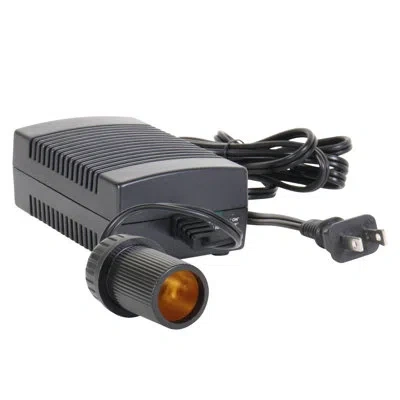 Koolatron Power Adapter, Power Converter With Circuit Breaker In Black