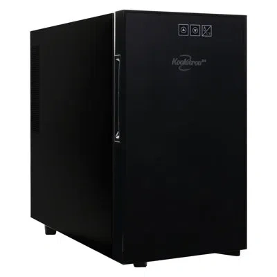 Koolatron Single Zone 10" Freestanding 10 Bottle Wine Refrigerator In Black