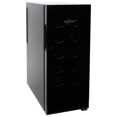 Koolatron Single Zone 10" Freestanding 12 Bottle Wine Refrigerator In Black