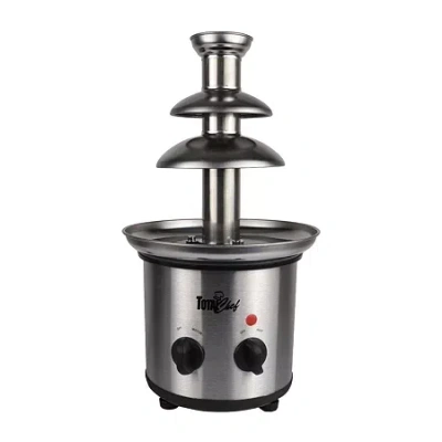 Koolatron Total Chef 3 Tier Chocolate Fondue Fountain- 1.5 Lbs (680 G) Capacity In Silver