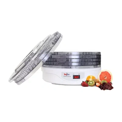 Koolatron Total Chef Countertop Food Dehydrator- 5 Tray Dryer For Fruit- Jerky In White