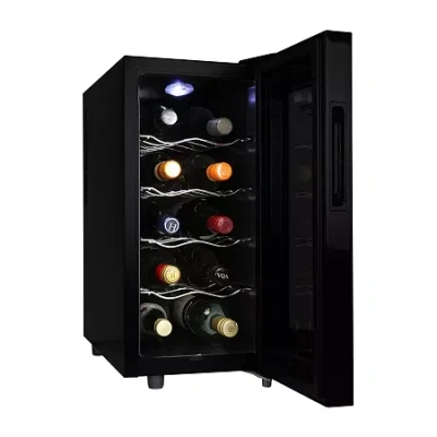 Koolatron Urban Series 10 Bottle Wine Cooler Freestanding Wine Fridge In Black