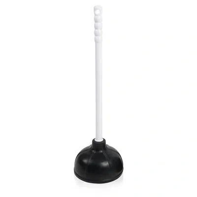 Koomade 1 Pack Toilet Plunger, Ergonomic Plastic Handle Drain Pump For Sink And Toilet In Black