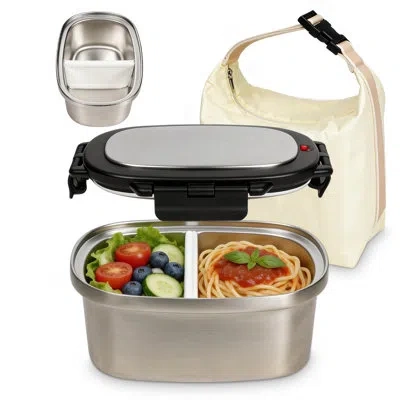 Koomade 33oz Vacuum Insulated Stainless Steel Lunch Container With Divider & Thermal Bag In Multi