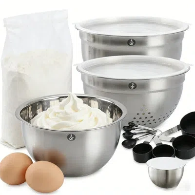 Koomade Stainless Steel 23 Piece Nested Mixing Bowl Set In Silver