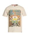 Koon Man T-shirt Beige Size L Cotton, Elastane In Neutral