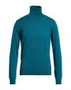 Koon Man Turtleneck Deep Teal Size Xl Merino Wool, Acrylic In Green