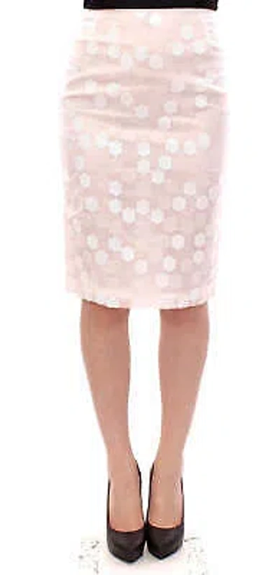 Pre-owned Koonhor Elegant Sequined Pencil Skirt - Pristine White