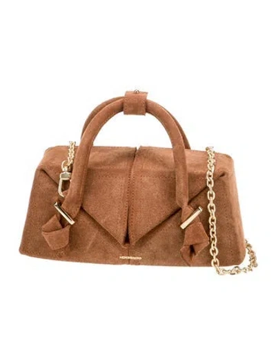 Pre-owned Kooreloo Suede Top Handle Bag In Brown