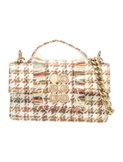 Pre-owned Kooreloo Tweed Crossbody Bag In Neutrals