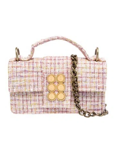 Pre-owned Kooreloo Tweed Shoulder Bag In Pink