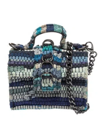 Pre-owned Kooreloo Tweed Top Handle Bag In Blue