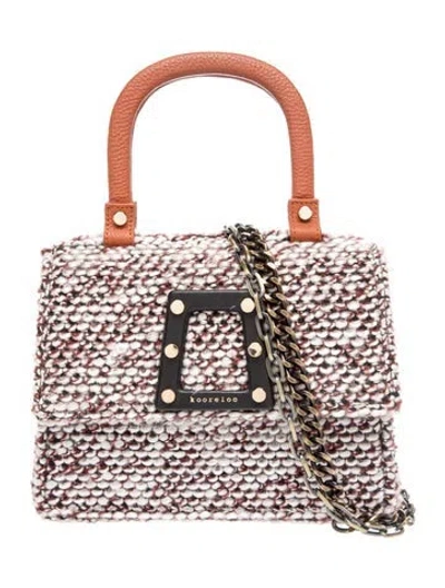 Pre-owned Kooreloo Tweed Top Handle Bag In Multicolor