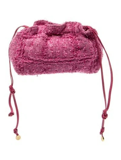 Pre-owned Kooreloo Tweed Top Handle Bag In Pink