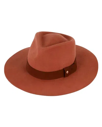 Kooringal Women's Cara Wide Brim Fedora In Terracotta In Brown