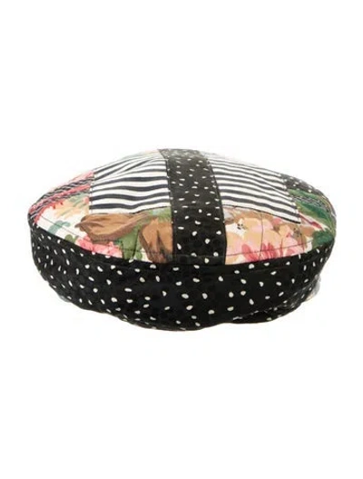 Pre-owned Koos Van Den Akker Chef Beret Hat In Black