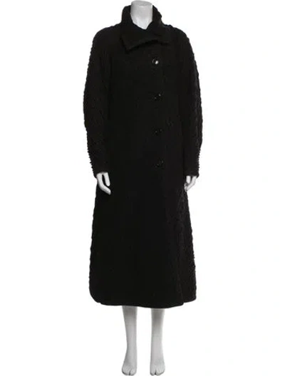 Pre-owned Koos Van Den Akker Coat In Black
