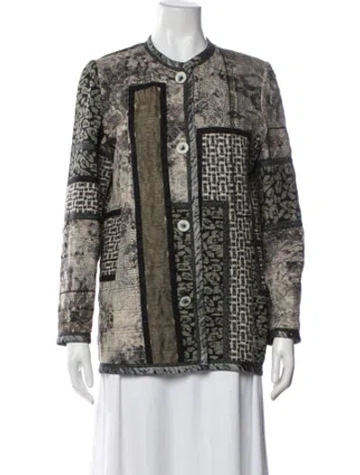 Pre-owned Koos Van Den Akker Patterned Evening Jacket In Neutral