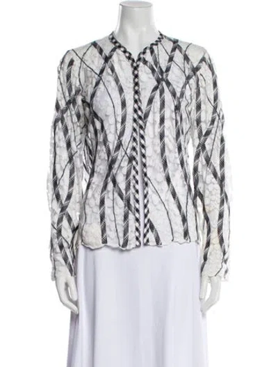 Pre-owned Koos Van Den Akker Printed Jacket In White