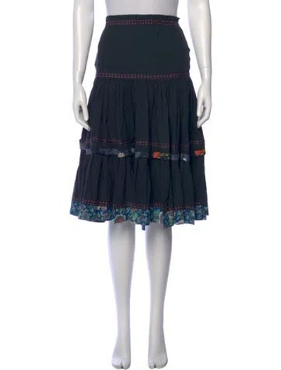 Pre-owned Koos Van Den Akker Printed Knee-length Skirt In Blue