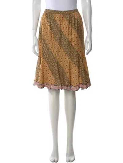 Pre-owned Koos Van Den Akker Printed Midi Length Skirt In Multi