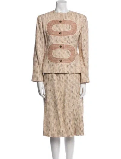 Pre-owned Koos Van Den Akker Printed Skirt Set In Neutral