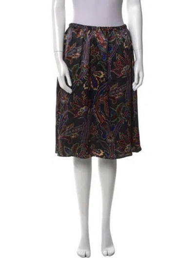 Pre-owned Koos Van Den Akker Silk Knee-length Skirt In Black