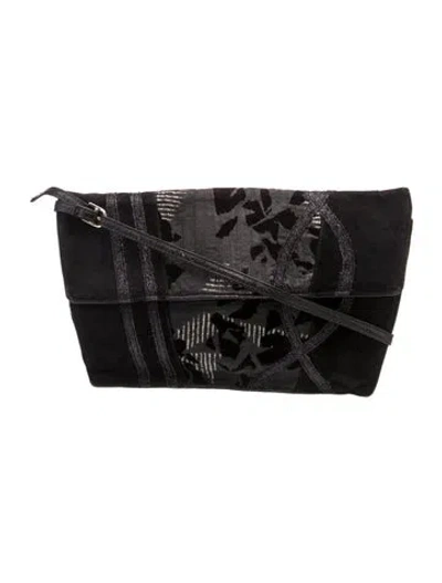 Pre-owned Koos Van Den Akker Suede Clutch In Black