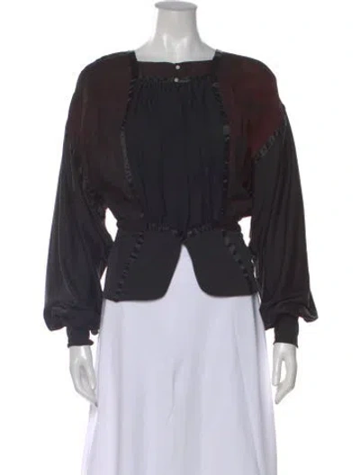 Pre-owned Koos Van Den Akker Vintage 1970's Blouse In Black