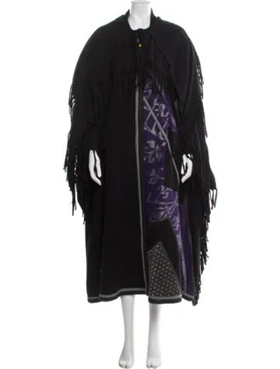 Pre-owned Koos Van Den Akker Vintage 1980's Coat In Black