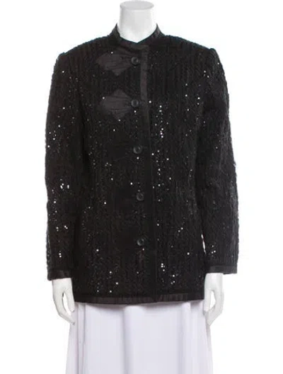 Pre-owned Koos Van Den Akker Vintage 1980's Evening Jacket In Black