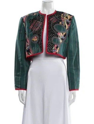 Pre-owned Koos Van Den Akker Vintage 1980's Evening Jacket In Green