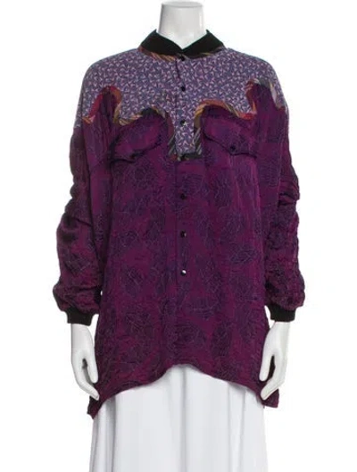 Pre-owned Koos Van Den Akker Vintage 1980's Jacket In Purple
