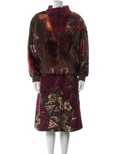 Pre-owned Koos Van Den Akker Vintage 1980's Skirt Set In Multi