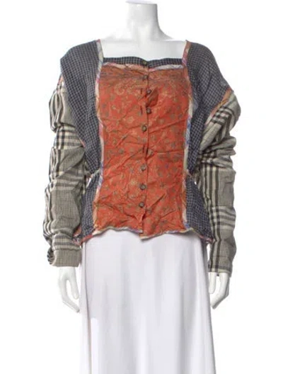 Pre-owned Koos Van Den Akker Vintage 1980's Top In Blue