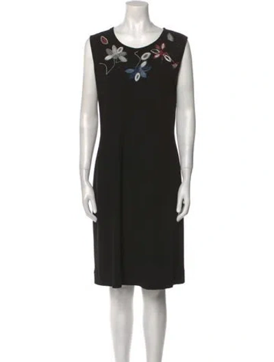 Pre-owned Koos Van Den Akker Vintage Knee-length Dress In Black