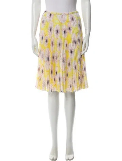 Pre-owned Koos Van Den Akker Vintage Knee-length Skirt In Yellow