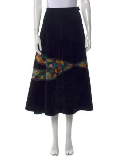 Pre-owned Koos Van Den Akker Vintage Midi Length Skirt In Black