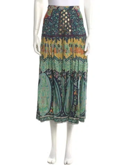 Pre-owned Koos Van Den Akker Vintage Midi Length Skirt In Green