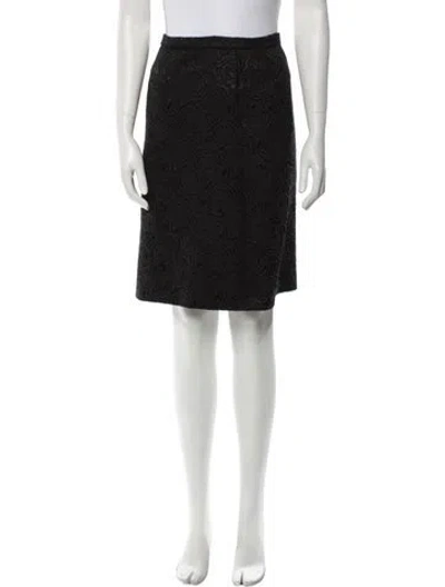 Pre-owned Koos Van Den Akker Virgin Wool Knee-length Skirt In Black