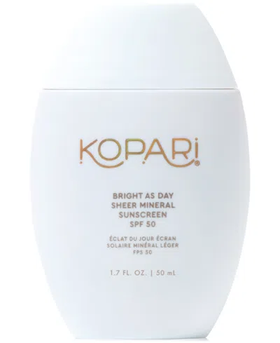 Kopari Beauty Bright As Day Sheer Mineral Sunscreen Spf 50, 1.7 Oz. In No Color