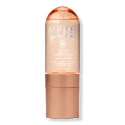 Kopari Beauty Paradiso Sun Juice Body Mist Sunscreen Spf 30 - Vanilla Breeze