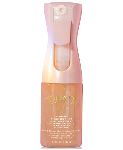 Kopari Beauty Sunglaze Sheer Body Mist Sunscreen Spf 42, 4.7 Oz. In No Color