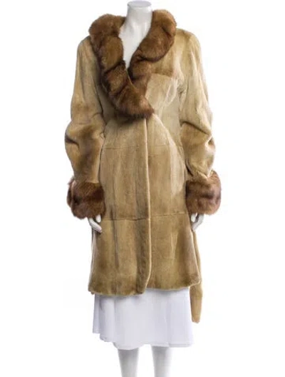 Pre-owned Kopenhagen Fur Mink Coat In Neutral