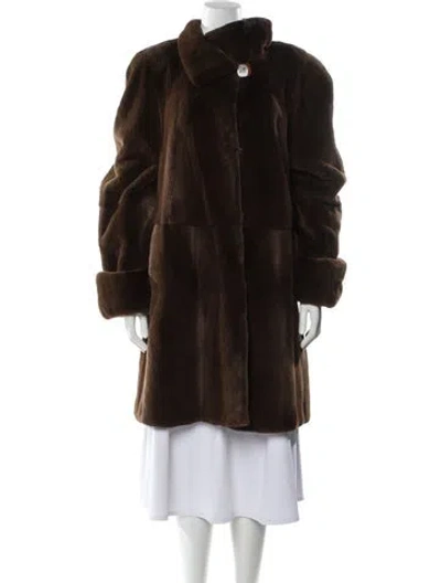 Pre-owned Kopenhagen Fur Mink Fur Coat In Brown