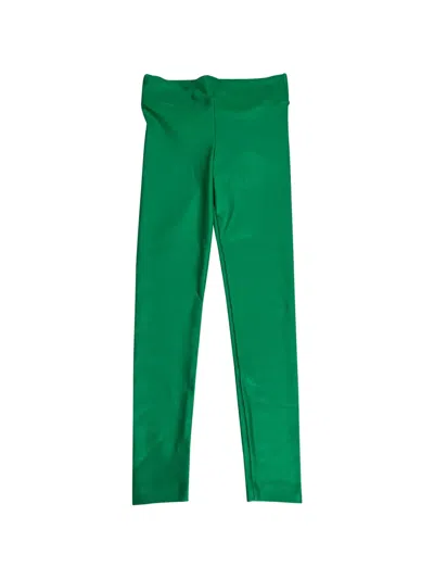 Pre-owned Koral Elastic-waistband Logo Leggings In Green